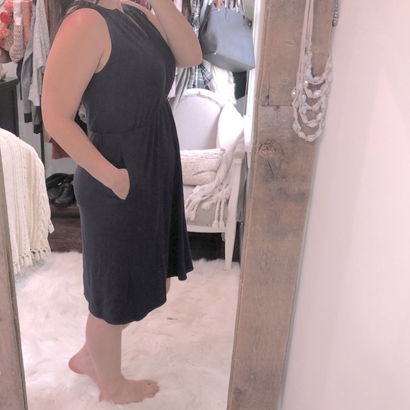 Ann Taylor size medium navy blue cozy dress - Picture 2 of 5